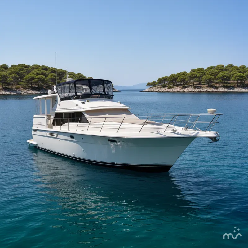 Slide: The Image of Carver Yachts 440 Aft Cabin Motor Yacht 1995 - 2