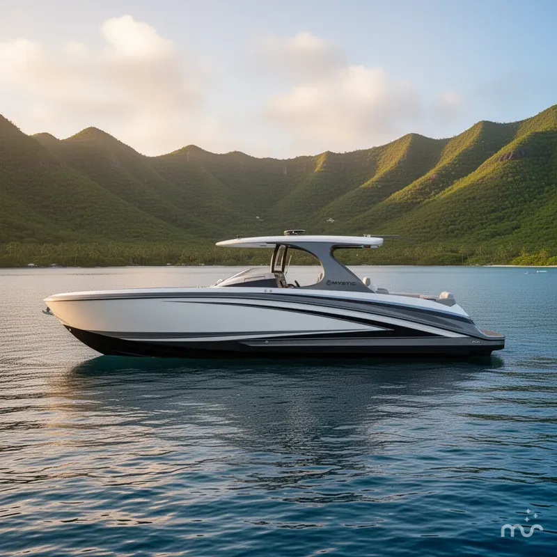 Slide: The Image of Mystic Powerboats M4200 2026 - 2