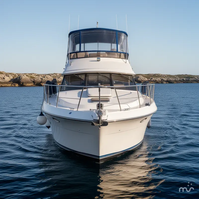 Slide: The Image of Carver Yachts 430 Cockpit Motor Yacht 1991 - 1