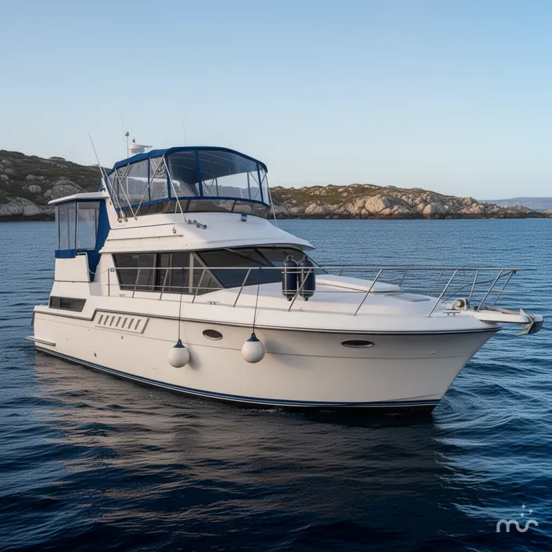 Slide: The Image of Carver Yachts 430 Cockpit Motor Yacht 1991 - 2