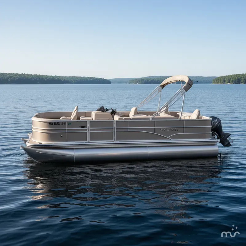 Slide: The Image of Sylvan 820 4-PT Pontoon 2016 - 1