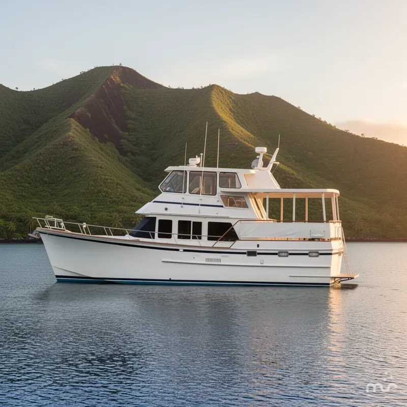 Slide: The Image of Ocean Alexander 43 Flush Aft Deck 1983 - 2