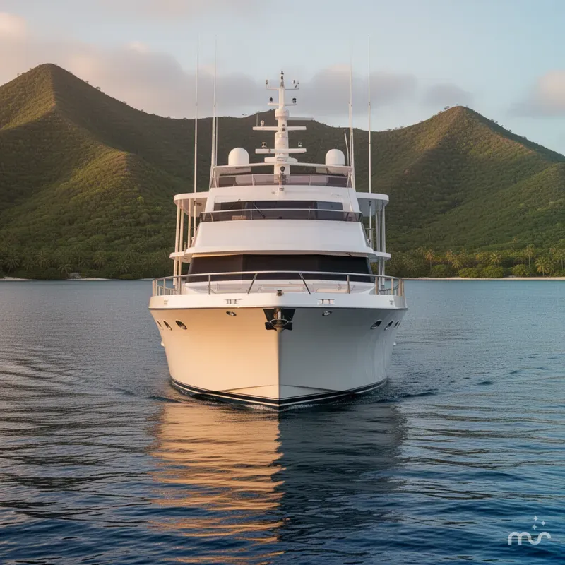 Slide: The Image of Ocean Alexander 43 Flush Aft Deck 1983 - 3