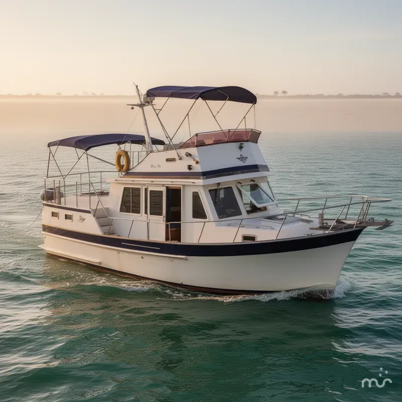 Slide: The Image of Senator 35 Sundeck Trawler 1986 - 0