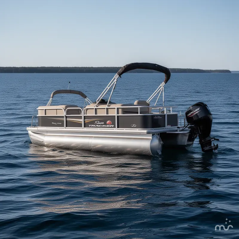 Slide: The Image of Sun Tracker Party Barge 18 DLX 2025 - 3