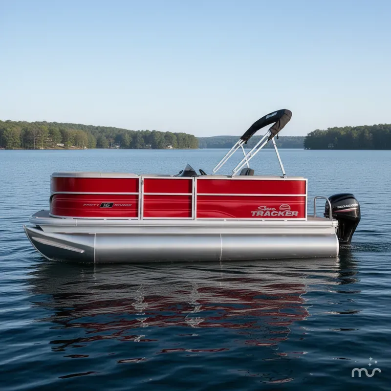 Slide: The Image of Sun Tracker Party Barge 16 DLX 2026 - 1