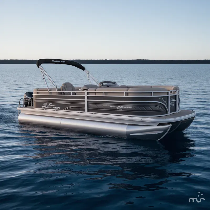 Slide: The Image of Sun Tracker Party Barge 22 DLX 2025 - 0