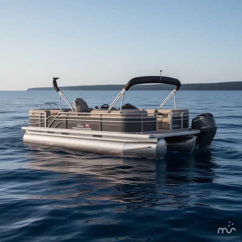 Slide: The Image of Sun Tracker Party Barge 22 DLX 2025 - 1