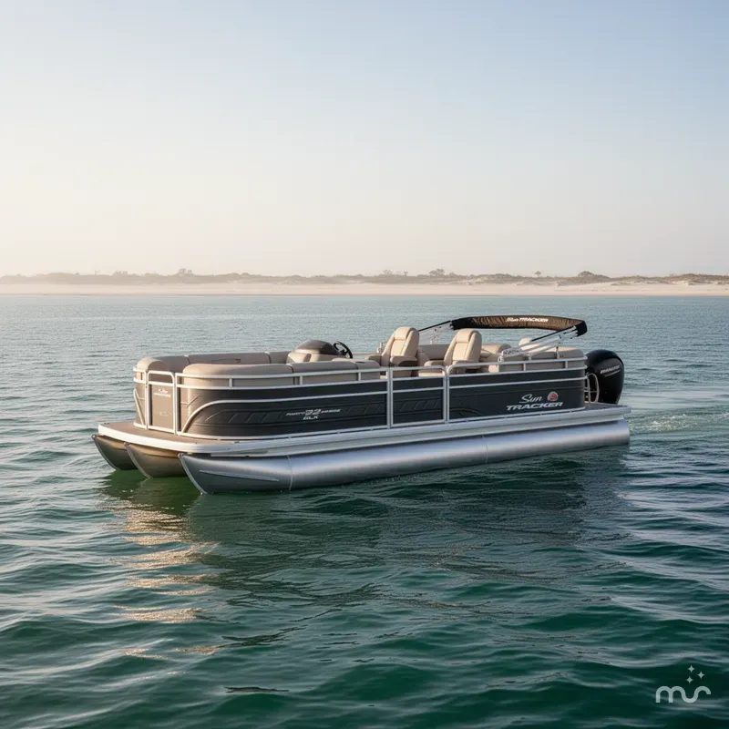 Slide: The Image of Sun Tracker Party Barge 22 DLX 2026 - 2