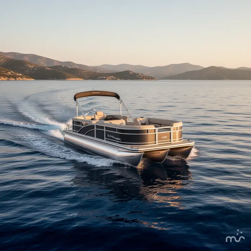 Slide: The Image of Sun Tracker 18ft Pontoon trailer 2024 - 2