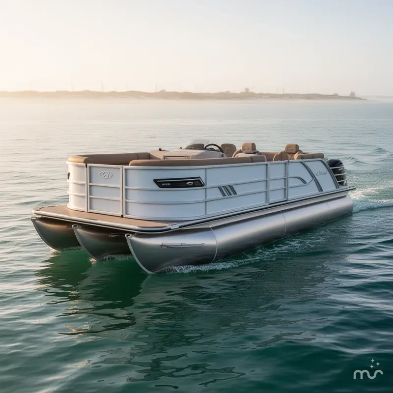 Slide: The Image of Bentley Pontoons Elite 253 Swingback Dual Captain Full Tritoon 2026 - 1