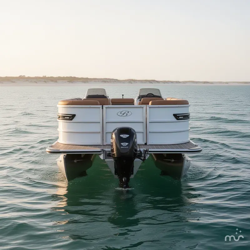 Slide: The Image of Bentley Pontoons Elite 253 Swingback Dual Captain Full Tritoon 2026 - 3