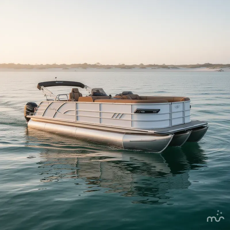 Slide: The Image of Bentley Pontoons Elite 253 Swingback Dual Captain Full Tritoon 2026 - 4