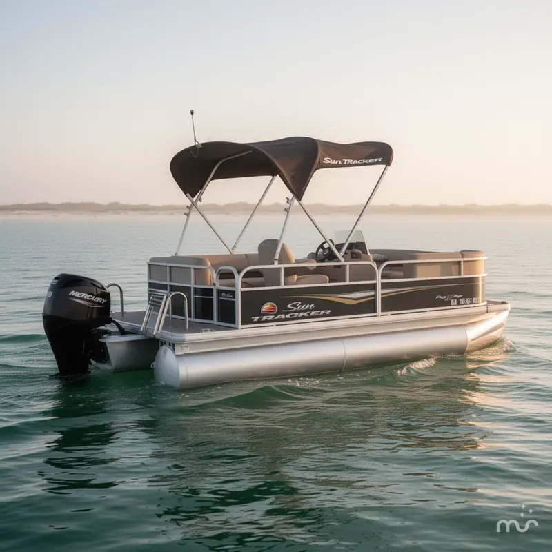 Slide: The Image of Sun Tracker Party Barge 16 DLX 2025 - 0