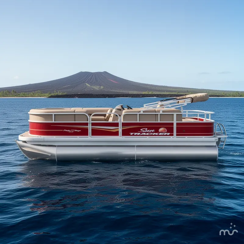 Slide: The Image of Sun Tracker Party Barge 18 DLX 2025 - 2