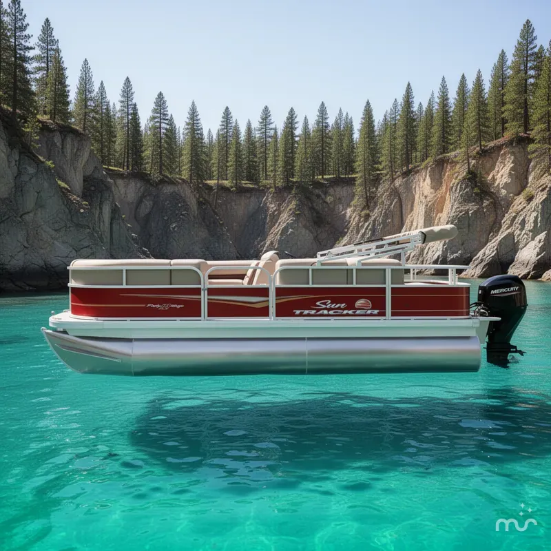Slide: The Image of Sun Tracker Party Barge 18 DLX 2025 - 2