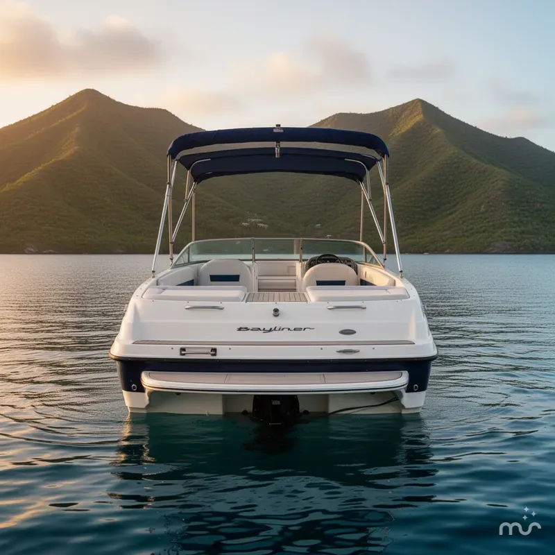 Slide: The Image of Bayliner 215 Deck Boat 2001 - 3