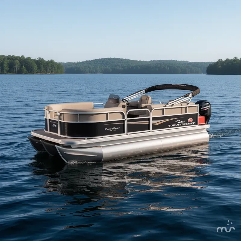 Slide: The Image of Sun Tracker Party Barge 16 DLX 2025 - 0