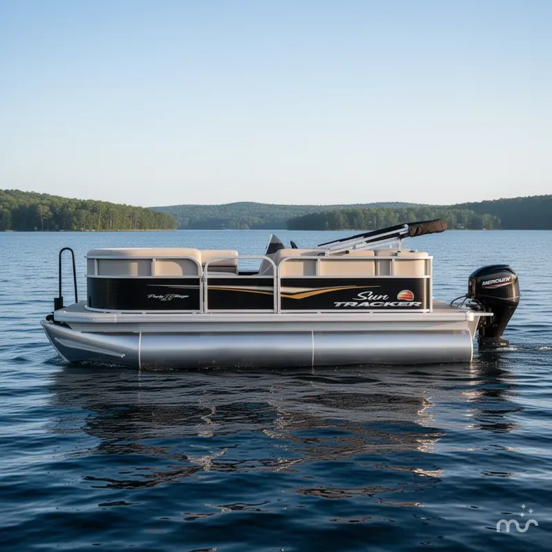 Slide: The Image of Sun Tracker Party Barge 16 DLX 2025 - 1