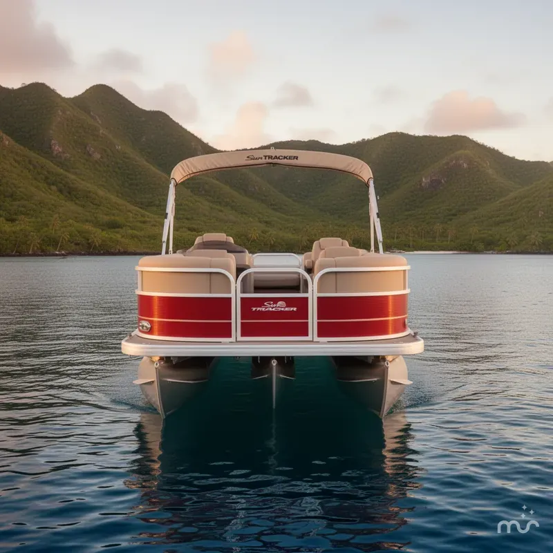 Slide: The Image of Sun Tracker Party Barge 18 DLX 2025 - 1