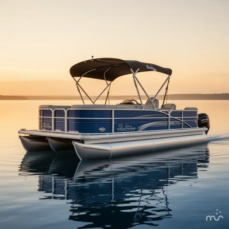 Slide: The Image of Sun Tracker Party Barge 18 DLX 2026 - 0