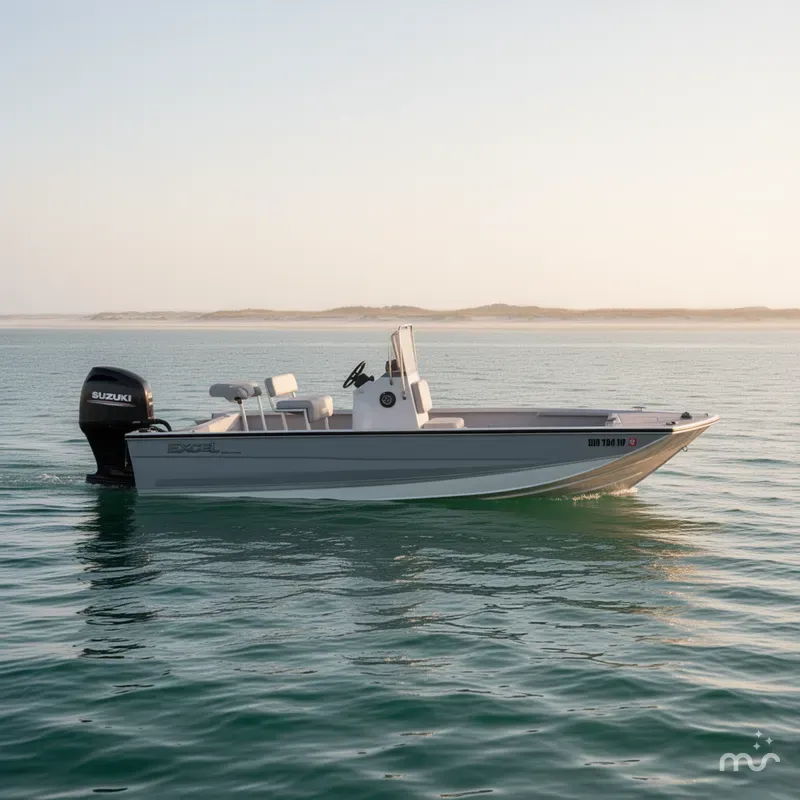 Slide: The Image of Excel Bay Pro 203 w/Suzuki 140HP Engine and Aluminum Trailer Included 2021 - 0