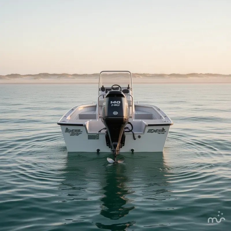 Slide: The Image of Excel Bay Pro 203 w/Suzuki 140HP Engine and Aluminum Trailer Included 2021 - 3