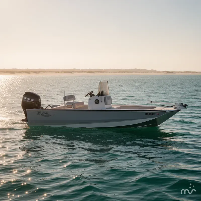 Slide: The Image of Excel Bay Pro 203 w/Suzuki 140HP Engine and Aluminum Trailer Included 2021 - 4