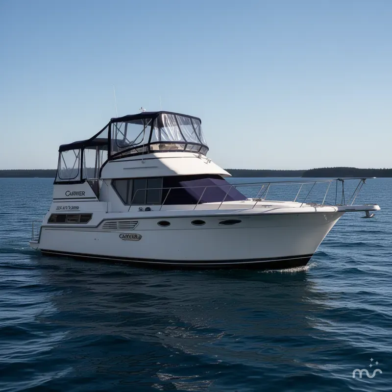 Slide: The Image of Carver Yachts 325 Aft Cabin Motor Yacht 1995 - 0
