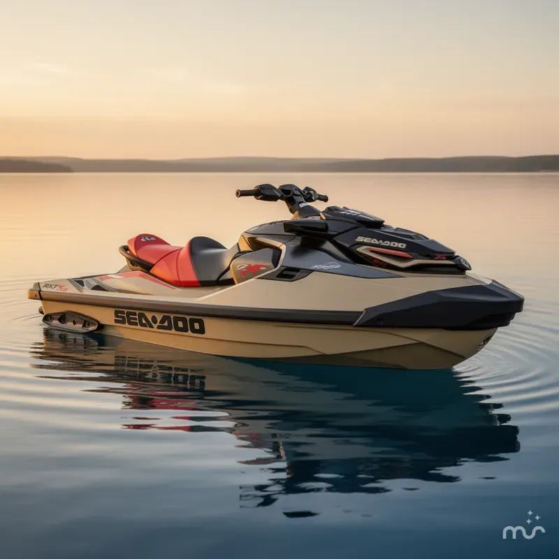 Slide: The Image of Sea-Doo RXT-X™ 325 Metallic Tan / Lava Red Premium 2025 - 0