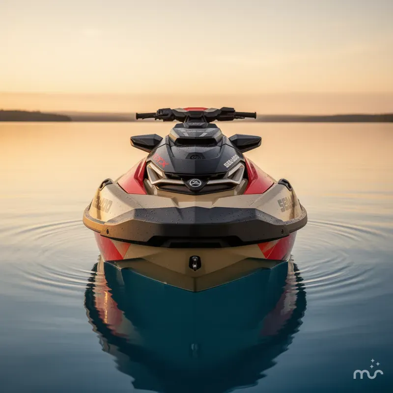 Slide: The Image of Sea-Doo RXT-X™ 325 Metallic Tan / Lava Red Premium 2025 - 2