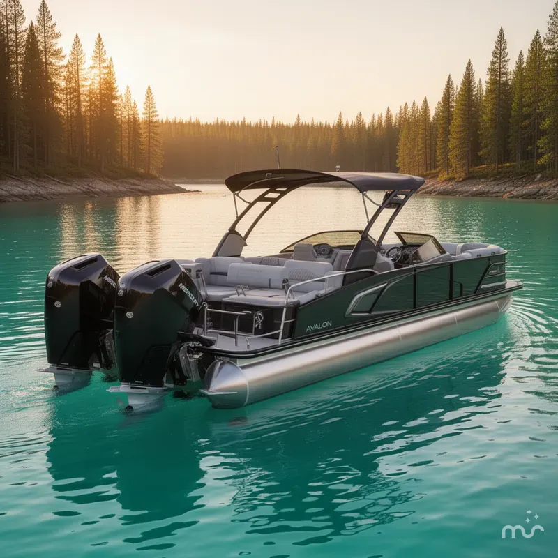 Slide: The Image of Avalon 2785 Excalibur LTD, Windshield Quad Lounger, Twin Mercury 400hp V-10's 2026 - 3
