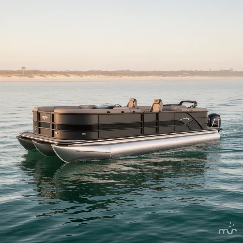 Slide: The Image of Bentley Pontoons Legacy 243 Navigator 2025 - 2