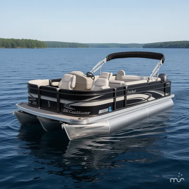 Slide: The Image of Palm Beach 200 Castmaster Pontoon With SEA LEGS 2017 - 0