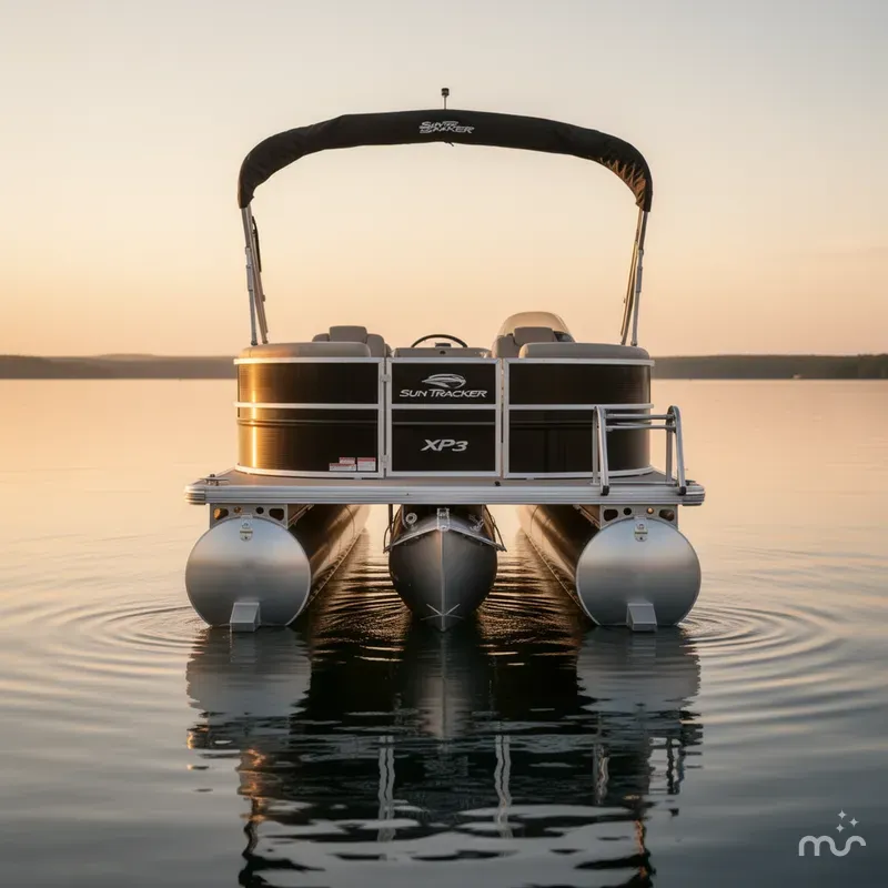 Slide: The Image of Sun Tracker PARTY BARGE 22 XP3 w/200HP 4 Stroke 2026 - 2