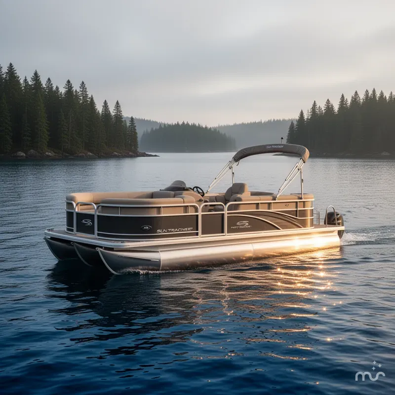 Slide: The Image of Sun Tracker Party Barge 18 DLX 2025 - 1