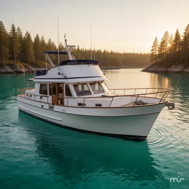 Slide: The Image of Ocean Yachts Double Cabin Trawler 1981 - 2