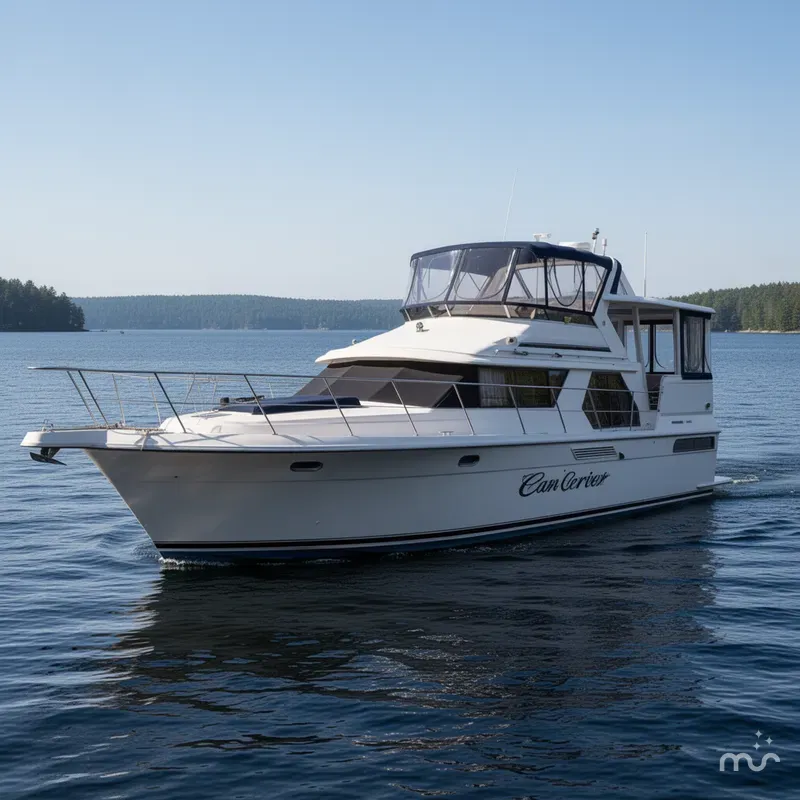 Slide: The Image of Carver 440 Aft Cabin Motor Yacht 1994 - 2