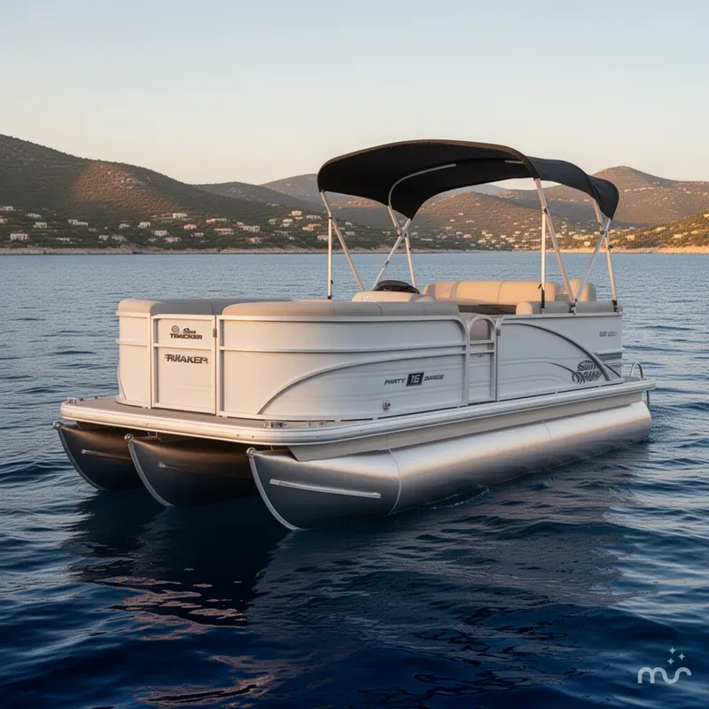 Slide: The Image of Sun Tracker Party Barge 16 DLX 2026 - 2