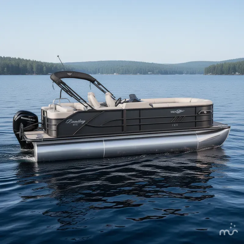 Slide: The Image of Bentley Pontoons Elite 223 Admiral 200HP Quad Lounge Tritoon 2025 - 0