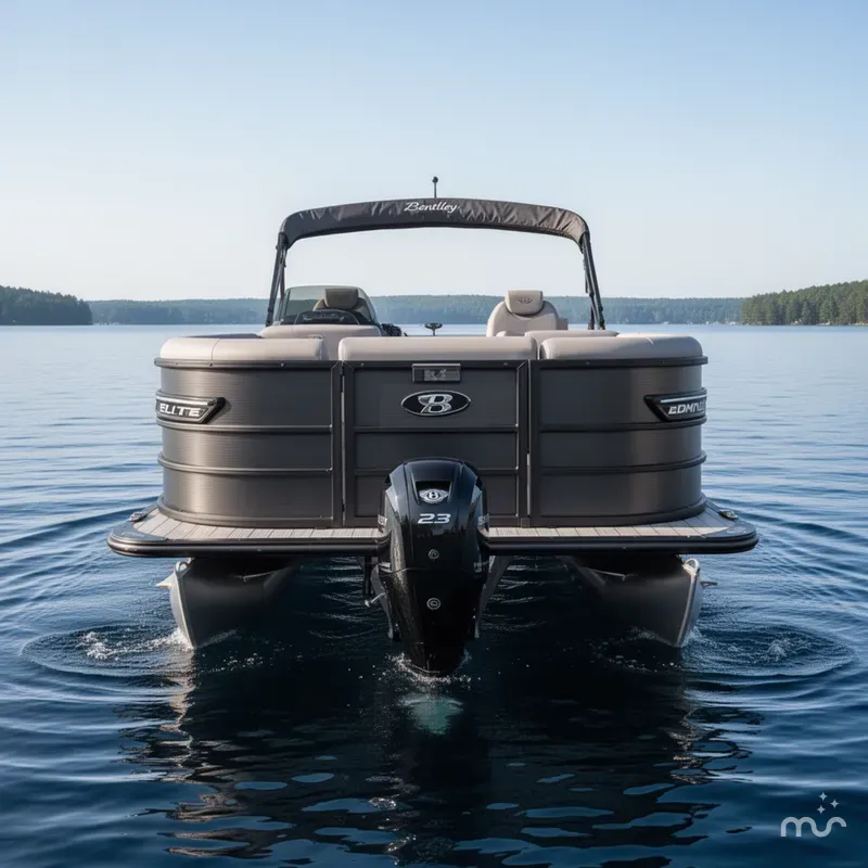 Slide: The Image of Bentley Pontoons Elite 223 Admiral 200HP Quad Lounge Tritoon 2025 - 1