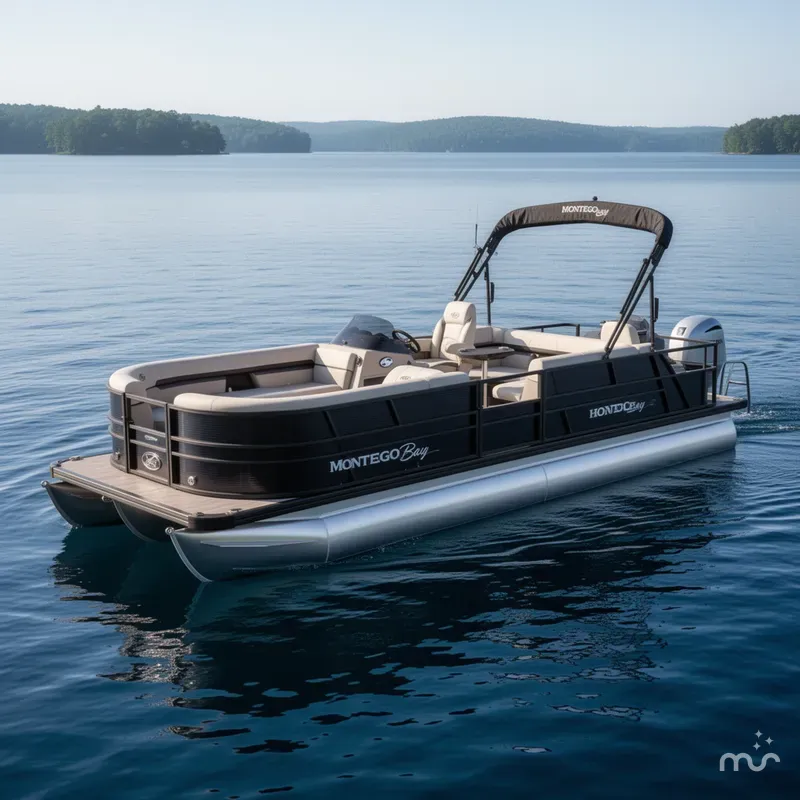 Slide: The Image of Montego Bay 8522 Fish & Cruise Deluxe Pontoon & Honda 4-Stroke EFI 2025 - 0