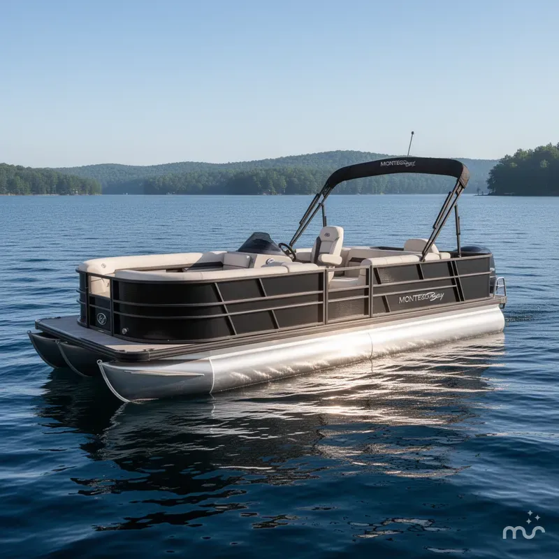 Slide: The Image of Montego Bay 8522 Fish & Cruise Deluxe Pontoon & Honda 4-Stroke EFI 2025 - 2