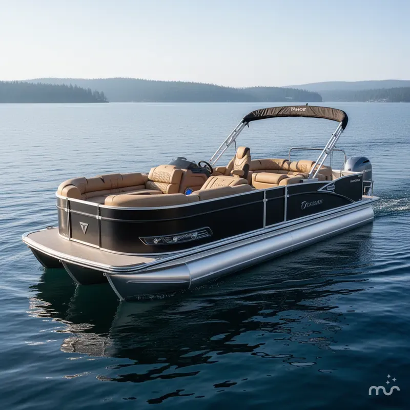 Slide: The Image of Tahoe Cascade 2385 Elite Cruise Tritoon & Honda 4-Stroke EFI 2025 - 0