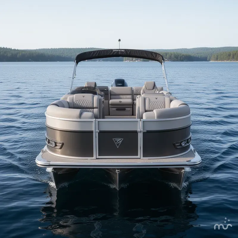 Slide: The Image of Tahoe Cascade 2385 Quad Lounge Shift SS Tritoon & Honda 4-Stroke EFI 2025 - 1