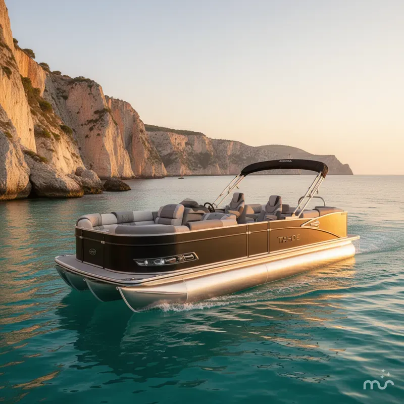 The Image of Tahoe Cascade 2385 Quad Lounge Tritoon & Honda 4-Stroke EFI 2025 - 0
