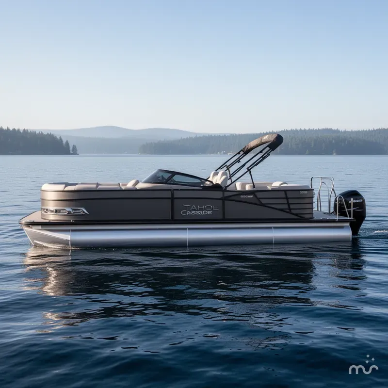 Slide: The Image of Tahoe Cascade 2585 Elite Windshield Tritoon & 250HP 4-Stroke 2025 - 1