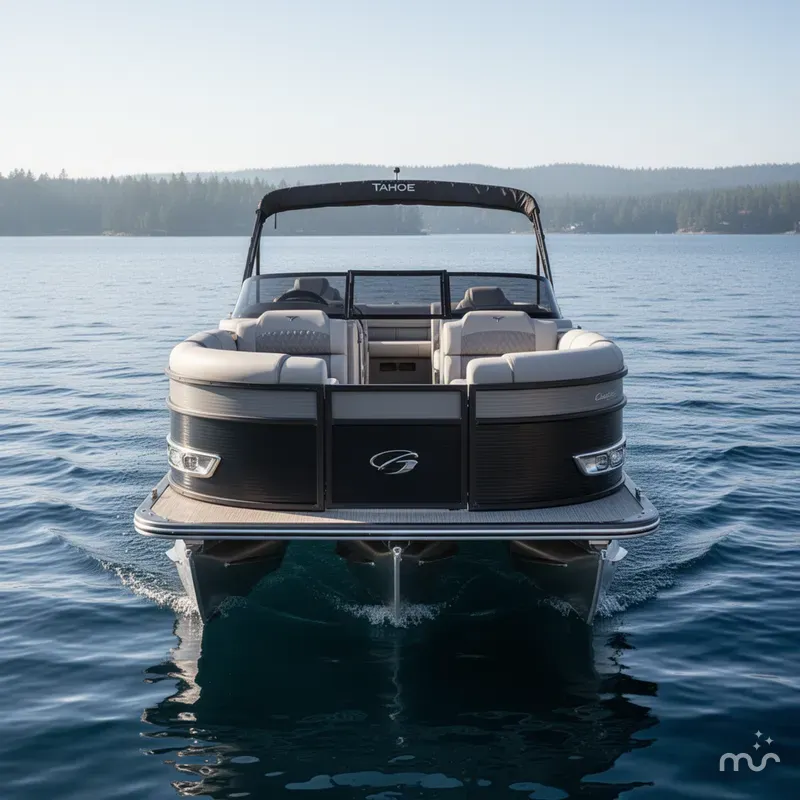 Slide: The Image of Tahoe Cascade 2585 Elite Windshield Tritoon & 250HP 4-Stroke 2025 - 2