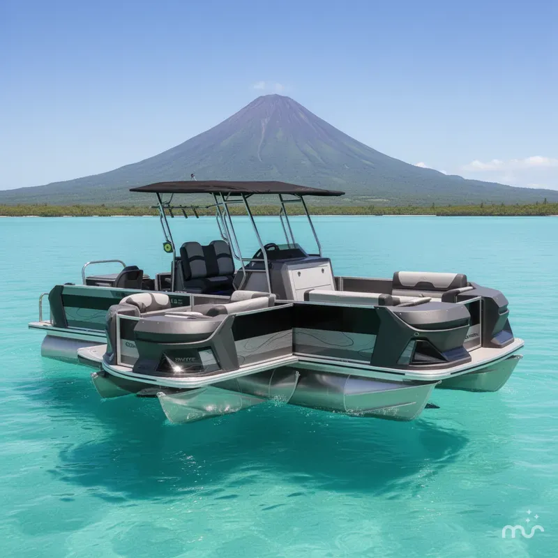 The Image of Tahoe Geofish CRF 2585 Tritoon & Honda 4-Stroke EFI 2025 - 0