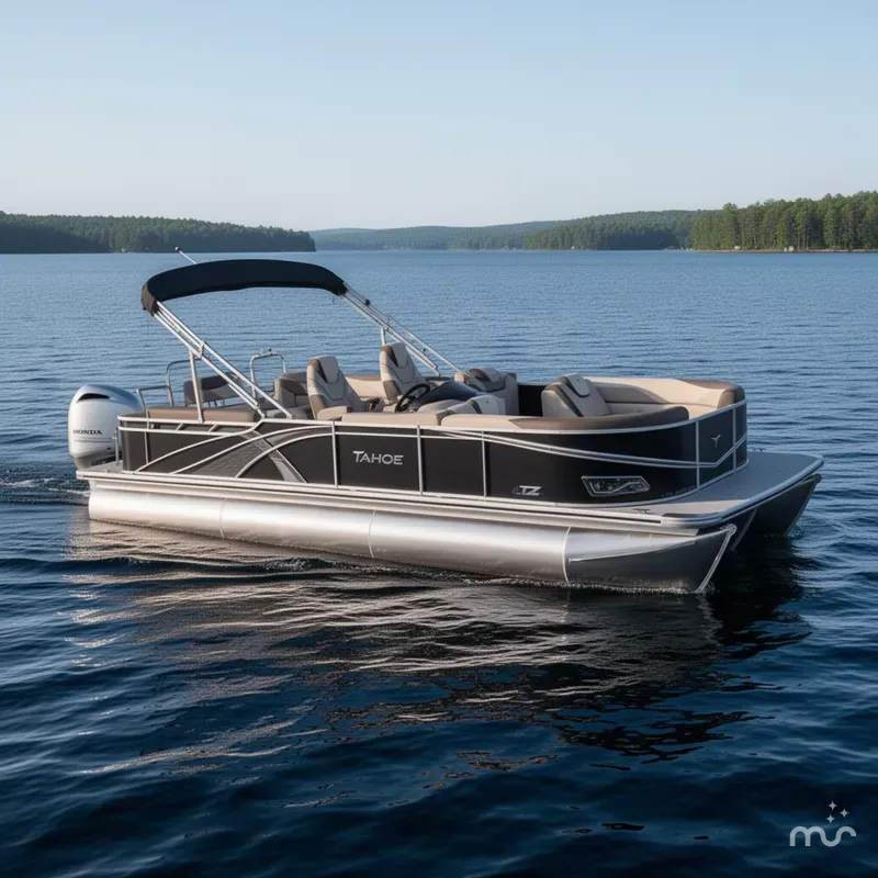 Slide: The Image of Tahoe LTZ 2385 Quad Lounge Shift SS Tritoon & Honda 4-Stroke EFI 2025 - 0